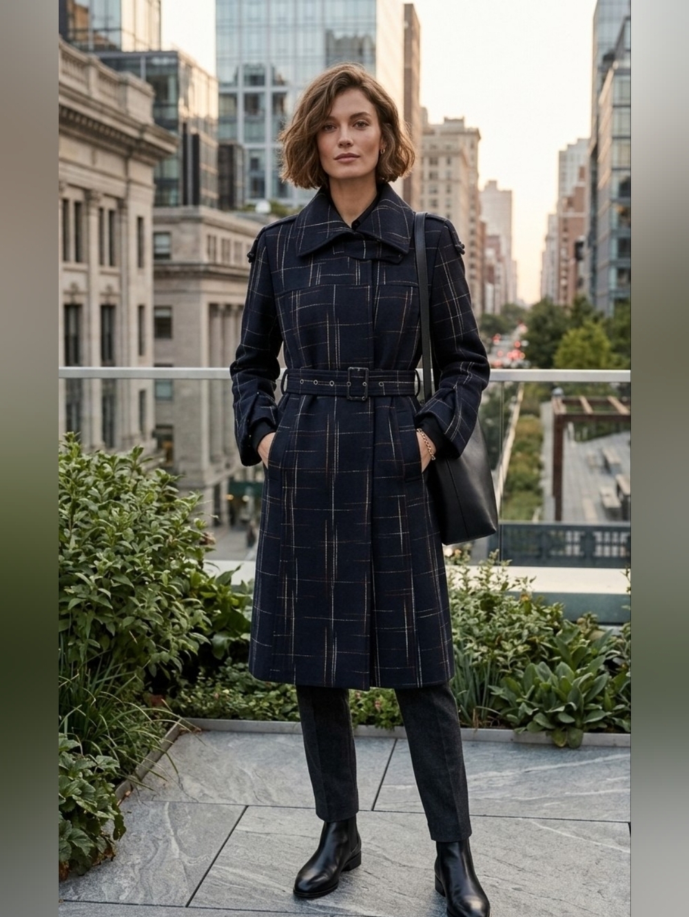 Rodier | Wool-blend High-neck Trench Coat